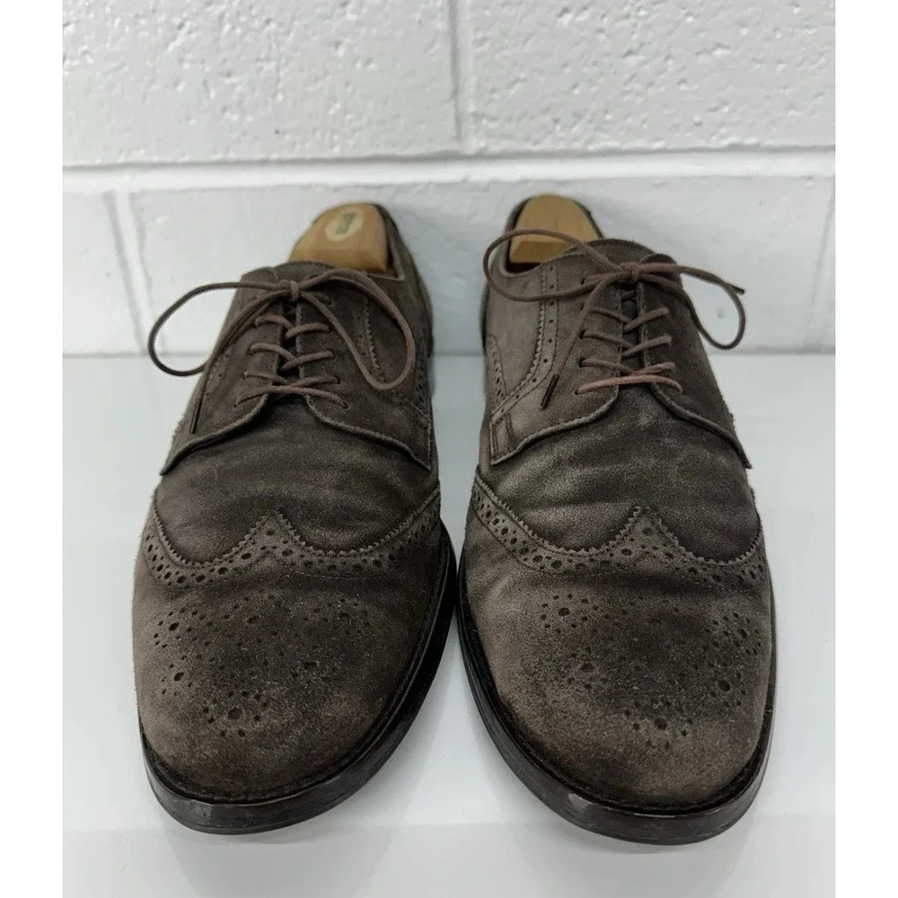 Tommy Bahama Oxford Dress Shoe Brown Suede Wingtip Brogue‎ / Men's 13 D